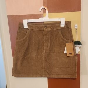 Vans Brown Mini Corduroy Skirt Casual